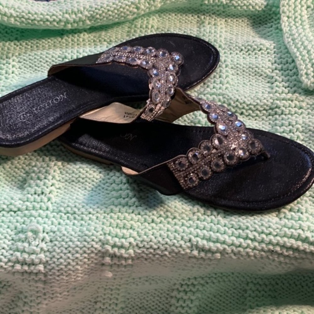 Action Black Sandal with rhinestones